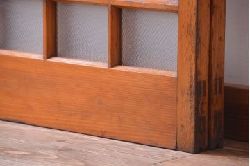 アンティーク　春慶塗が美しい上質なガラス戸2枚セット(2)