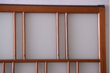 アンティーク　春慶塗が美しい上質なガラス戸2枚セット(2)