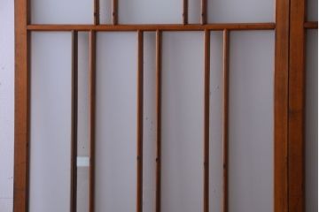 アンティーク　春慶塗が美しい上質なガラス戸2枚セット(2)