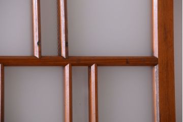 アンティーク　春慶塗が美しい上質なガラス戸2枚セット(2)