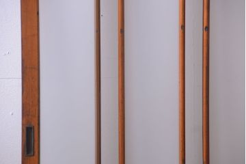 アンティーク　春慶塗が美しい上質なガラス戸2枚セット(2)