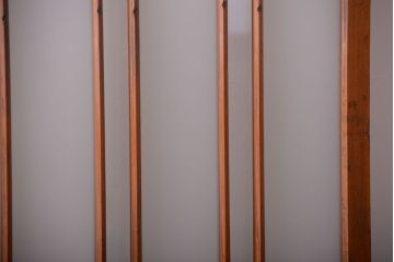 アンティーク　春慶塗が美しい上質なガラス戸2枚セット(2)