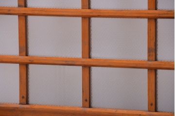 アンティーク　春慶塗が美しい上質なガラス戸2枚セット(2)