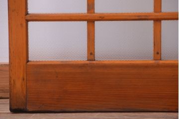 アンティーク　春慶塗が美しい上質なガラス戸2枚セット(2)