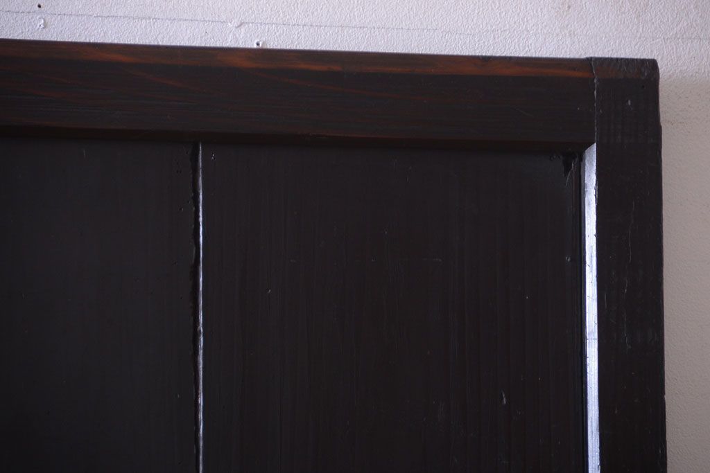 古民具・骨董　古い木製のアンティーク帯戸2枚セット