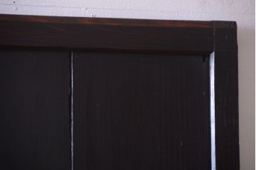 古民具・骨董　古い木製のアンティーク帯戸2枚セット