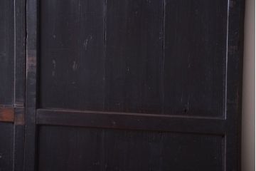 古民具・骨董　古い木製のアンティーク帯戸2枚セット