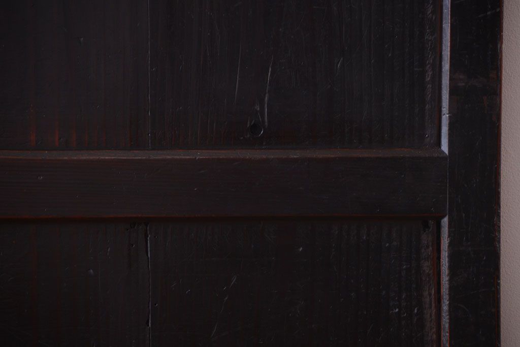 古民具・骨董　古い木製のアンティーク帯戸2枚セット