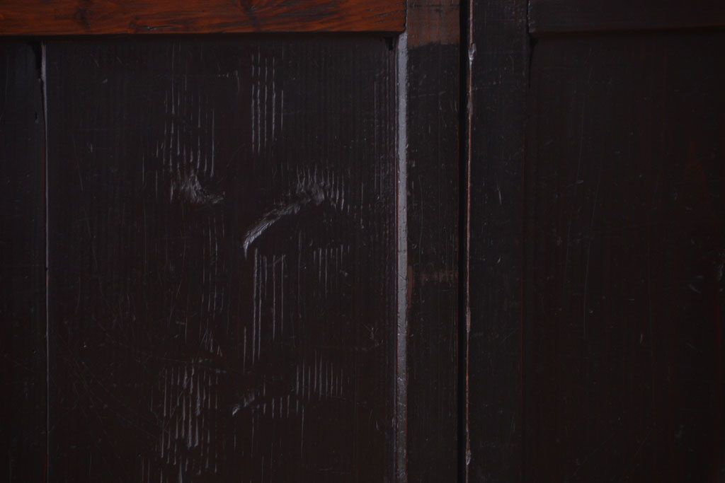 古民具・骨董　古い木製のアンティーク帯戸2枚セット