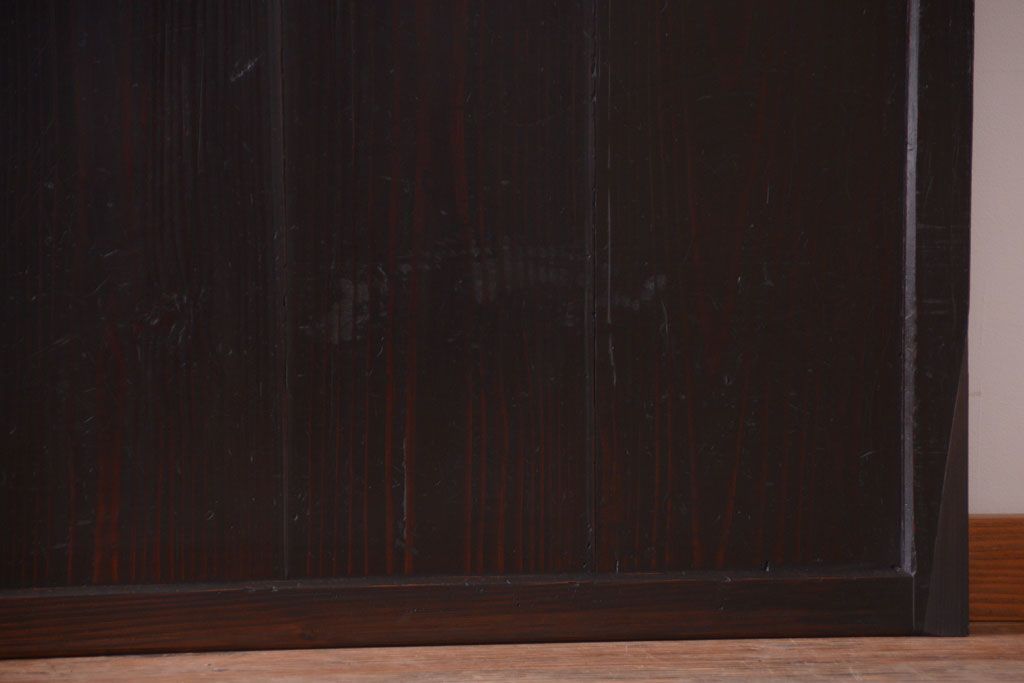 古民具・骨董　古い木製のアンティーク帯戸2枚セット