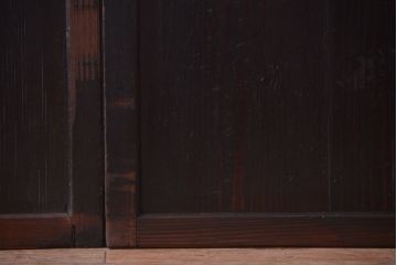 古民具・骨董　古い木製のアンティーク帯戸2枚セット