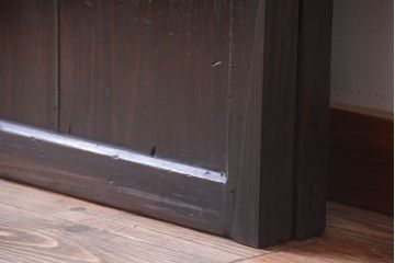 古民具・骨董　古い木製のアンティーク帯戸2枚セット