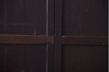 古民具・骨董　古い木製のアンティーク帯戸2枚セット