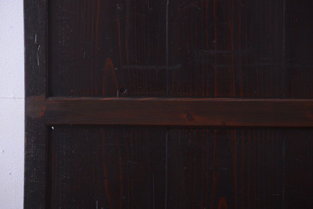 古民具・骨董　古い木製のアンティーク帯戸2枚セット