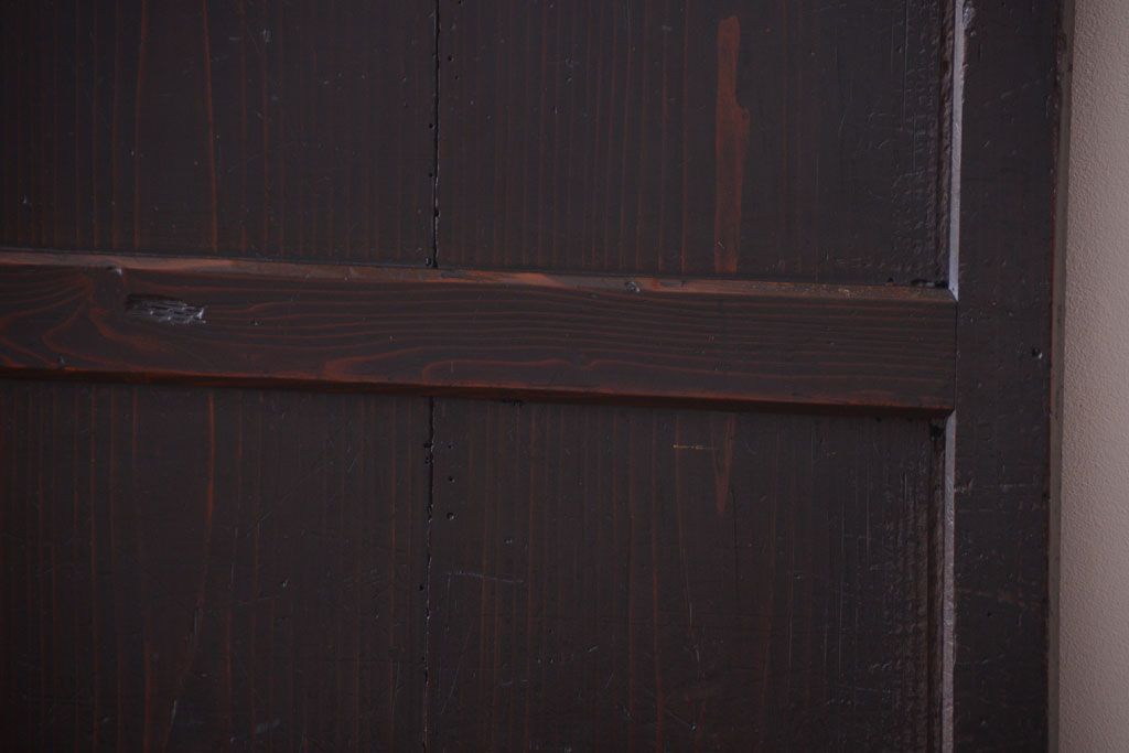 古民具・骨董　古い木製のアンティーク帯戸2枚セット