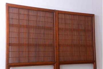 アンティーク　レトロな古い木の格子戸2枚セット