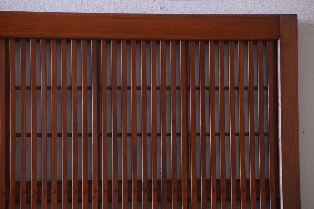 アンティーク　レトロな古い木の格子戸2枚セット