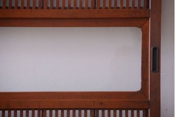アンティーク　レトロな古い木の格子戸2枚セット