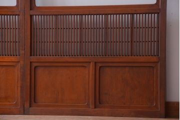 アンティーク　レトロな古い木の格子戸2枚セット