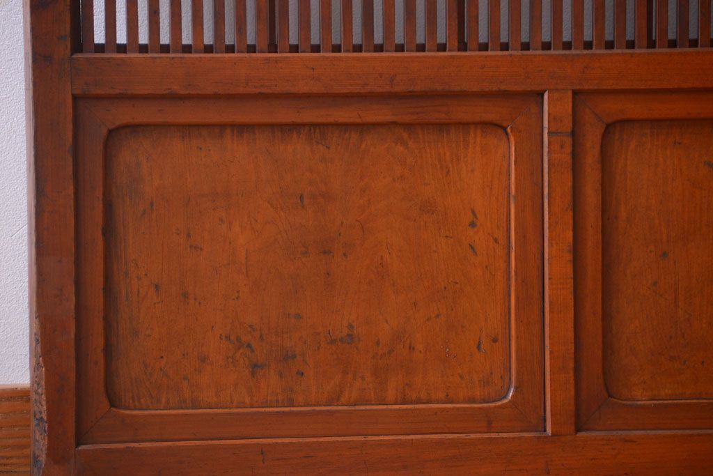 アンティーク　レトロな古い木の格子戸2枚セット