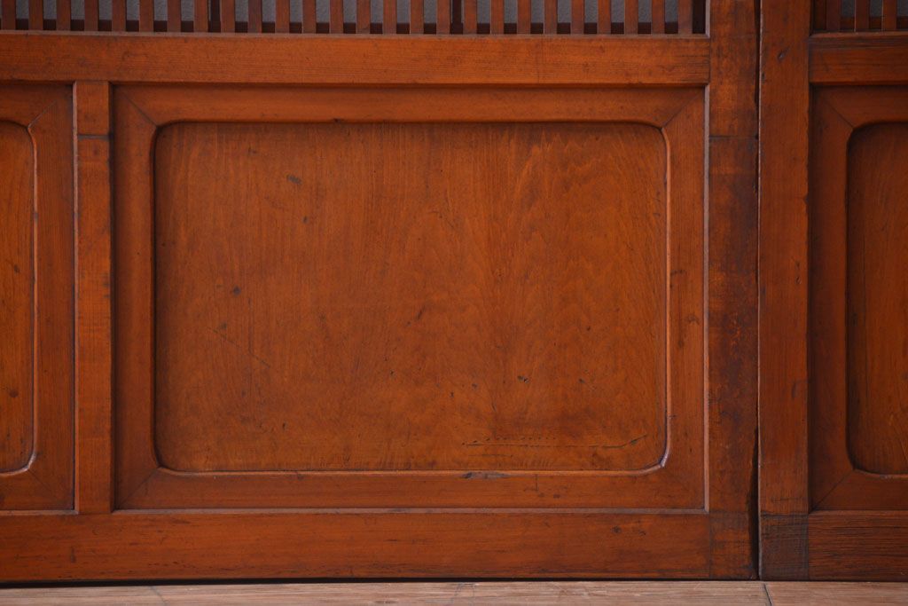 アンティーク　レトロな古い木の格子戸2枚セット