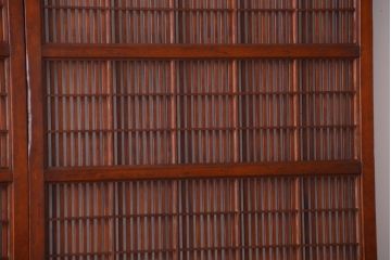 アンティーク　レトロな古い木の格子戸2枚セット