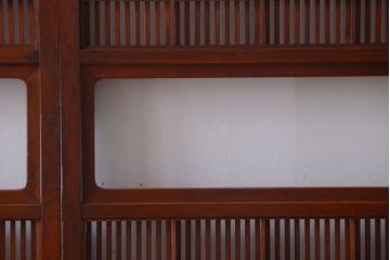 アンティーク　レトロな古い木の格子戸2枚セット