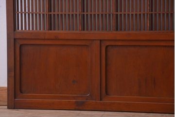アンティーク　レトロな古い木の格子戸2枚セット