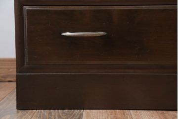 アンティーク家具　アンティーク　シンプルで上品な古い木の2段重ねチェスト