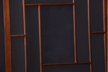 大正ロマン　モダンなデザインのアンティークガラス戸2枚セット