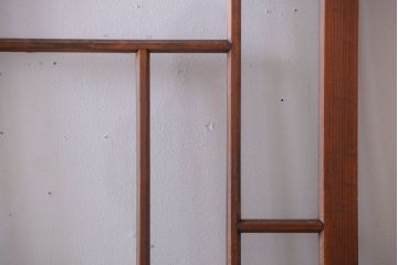 大正ロマン　モダンなデザインのアンティークガラス戸2枚セット