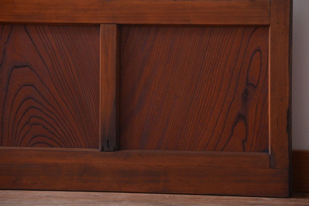 大正ロマン　モダンなデザインのアンティークガラス戸2枚セット