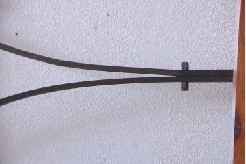 大正ロマン　モダンなデザインのアンティークガラス戸2枚セット