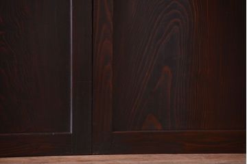 古民具・骨董　明治〜大正期　裏障子付き!古い木のアンティーク格子帯戸4枚セット
