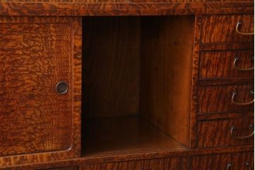 アンティーク家具　古民具・骨董　タモ玉杢材!上質なアンティーク茶箪笥