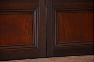 古民具・骨董　裏障子付き!ダイヤガラス帯のアンティーク格子戸4枚セット