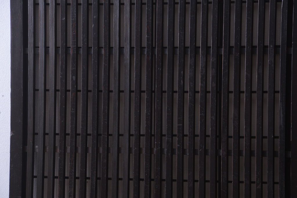 古民具・骨董　明治〜大正期　モダンなアンティーク格子戸2枚セット