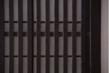 古民具・骨董　明治〜大正期　モダンなアンティーク格子戸2枚セット