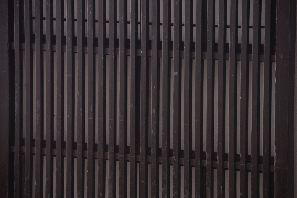 古民具・骨董　明治〜大正期　モダンなアンティーク格子戸2枚セット