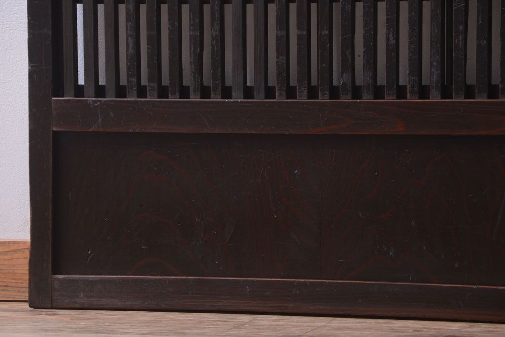 古民具・骨董　明治〜大正期　モダンなアンティーク格子戸2枚セット