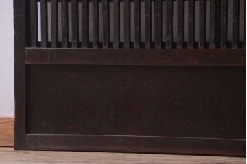 古民具・骨董　明治〜大正期　モダンなアンティーク格子戸2枚セット