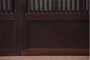 古民具・骨董　明治〜大正期　モダンなアンティーク格子戸2枚セット