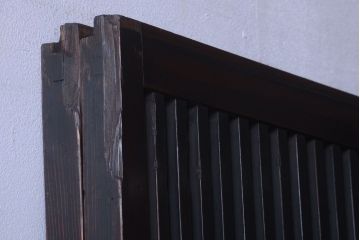 古民具・骨董　明治〜大正期　モダンなアンティーク格子戸2枚セット