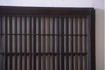 古民具・骨董　明治〜大正期　モダンなアンティーク格子戸2枚セット