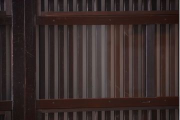 古民具・骨董　明治〜大正期　モダンなアンティーク格子戸2枚セット