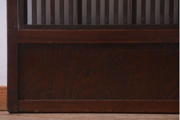 古民具・骨董　明治〜大正期　モダンなアンティーク格子戸2枚セット