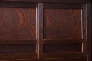 アンティーク家具　古民具・骨董　横桟引き戸の変わり型六尺重ね水屋箪笥