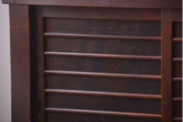 アンティーク家具　古民具・骨董　横桟引き戸の変わり型六尺重ね水屋箪笥