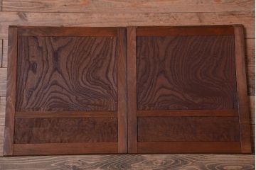 アンティーク家具　古民具・骨董　横桟引き戸の変わり型六尺重ね水屋箪笥