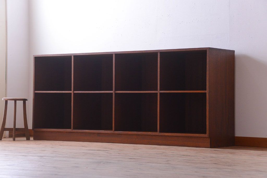 アンティーク家具　和製アンティーク　特大サイズ!古い木の重厚なアンティークマス目棚